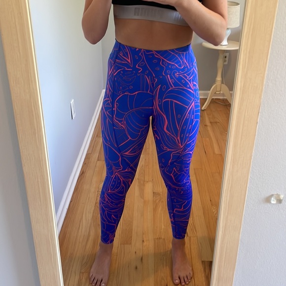 Maaji Pants - Maaji Tropical Leaf Print High waisted Yoga Leggings